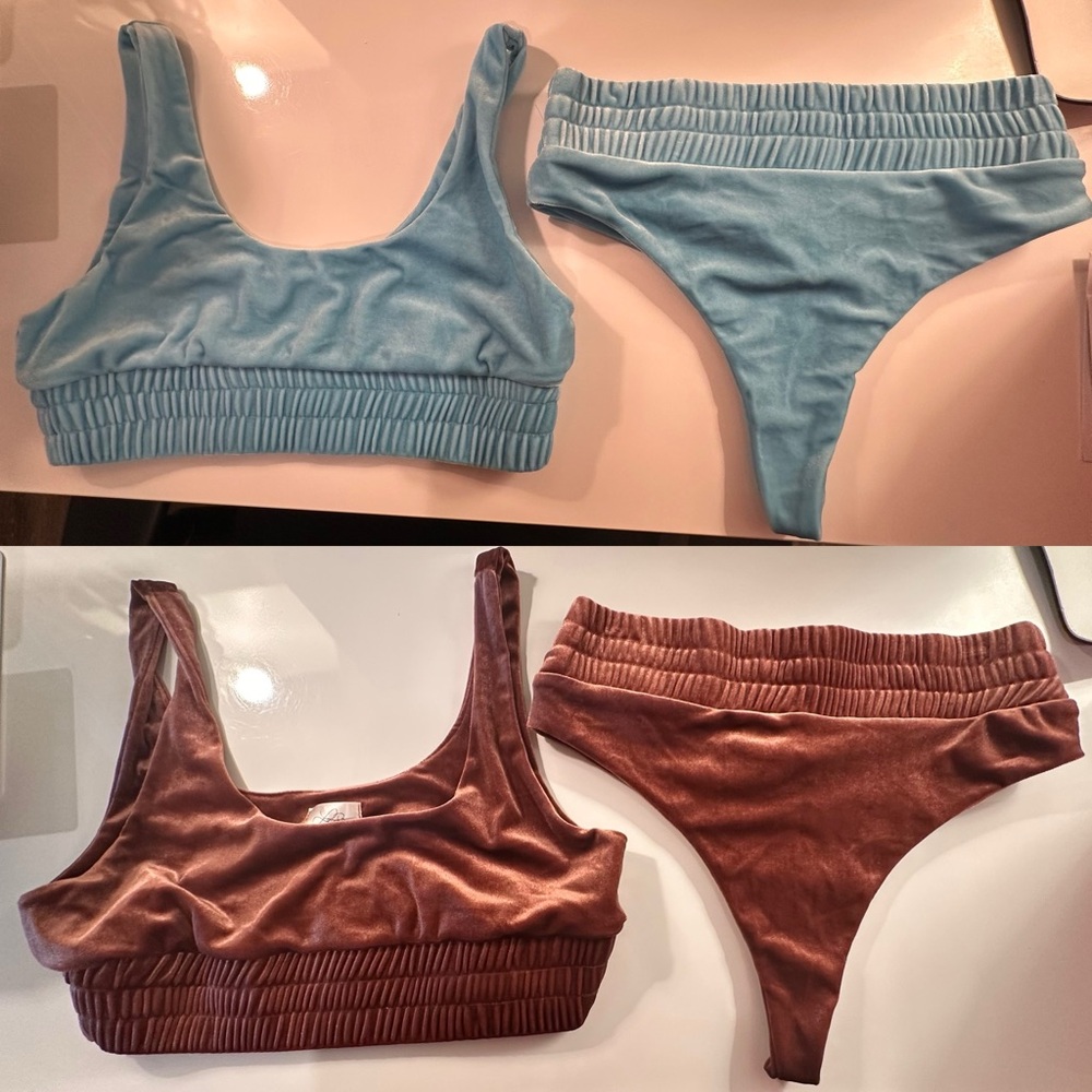 Laina Rauma Set of Blue and Bronze Bikinis